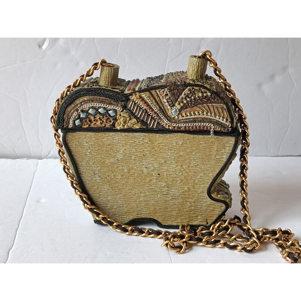 Vintage Mary Frances Elephant Box Bag Beaded Jeweled Crossbody Purse Rare 90s - Picture 5 of 9